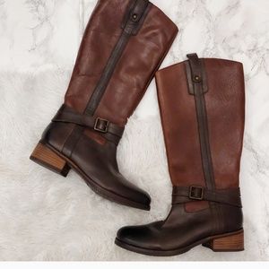 Sketchers chocolate leather mid calf boots